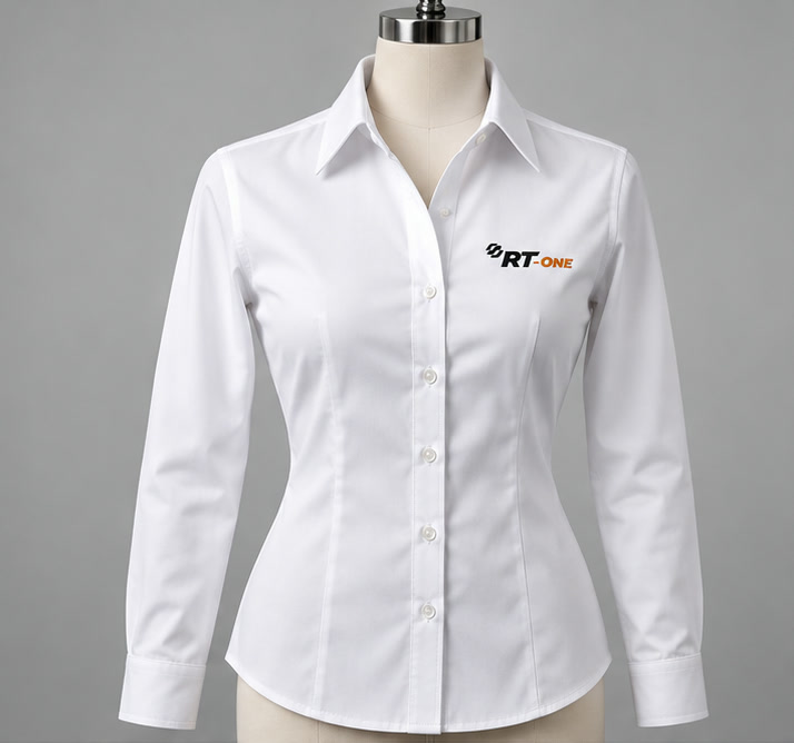Camisa social feminina, frente