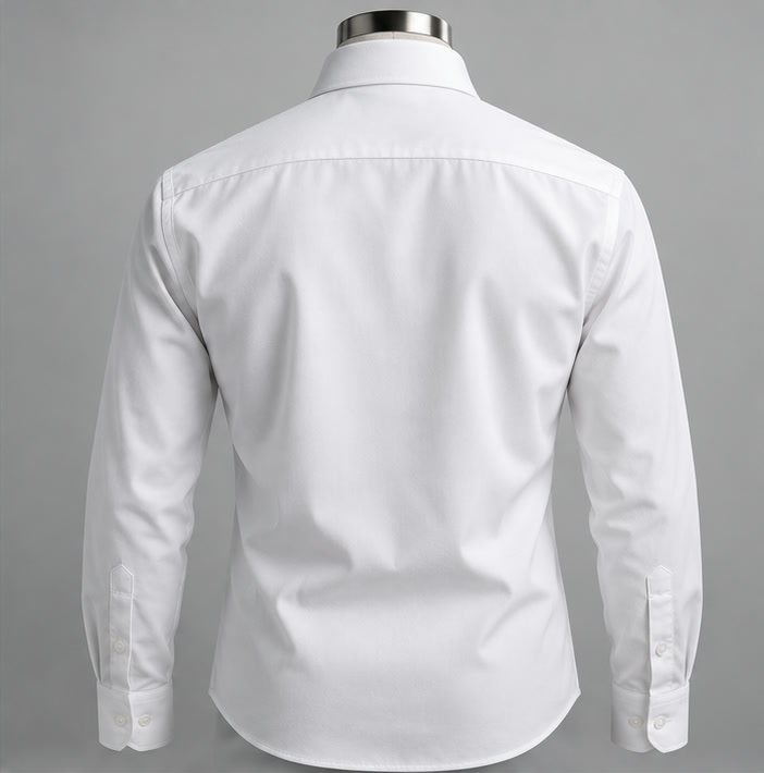 Camisa social masculina, costas